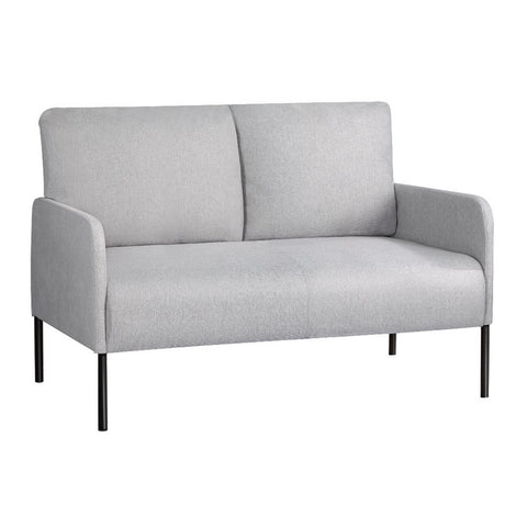 Sofas, Armchairs & Couches Artiss Armchair 2 Seater Sofa Accent Chair Loveseat Grey Linen Fabric Metal Leg