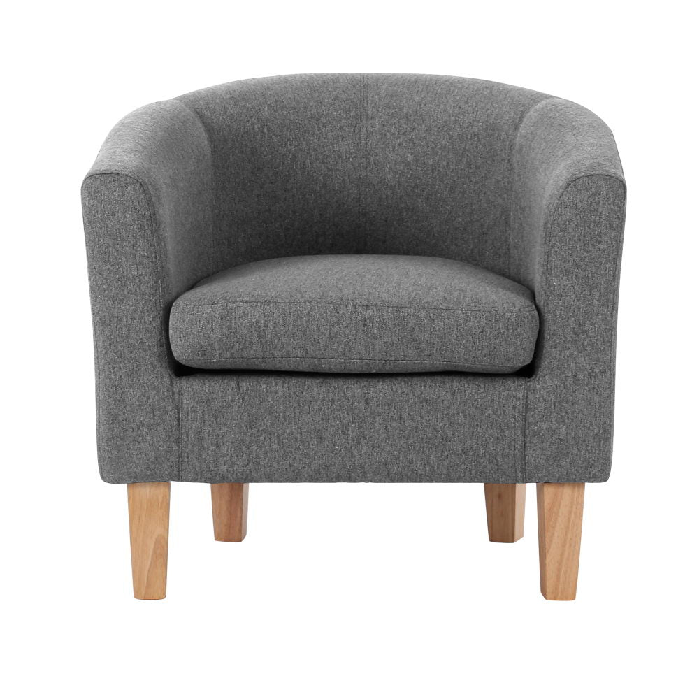 Sofas, Armchairs & Couches Artiss Abby Fabric Armchair Grey