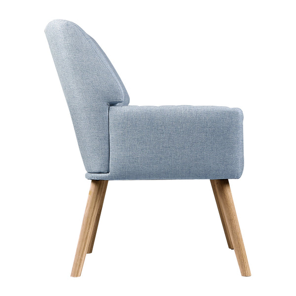 Sofas, Armchairs & Couches Artiss Armchair Lounge Chair Armchairs Accent Fabric Blue Grey