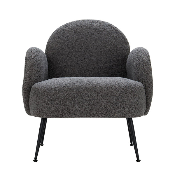 Sofas, Armchairs & Couches Artiss Armchair Lounge Chair Armchairs Accent Chairs Sherpa Boucle Charcoal