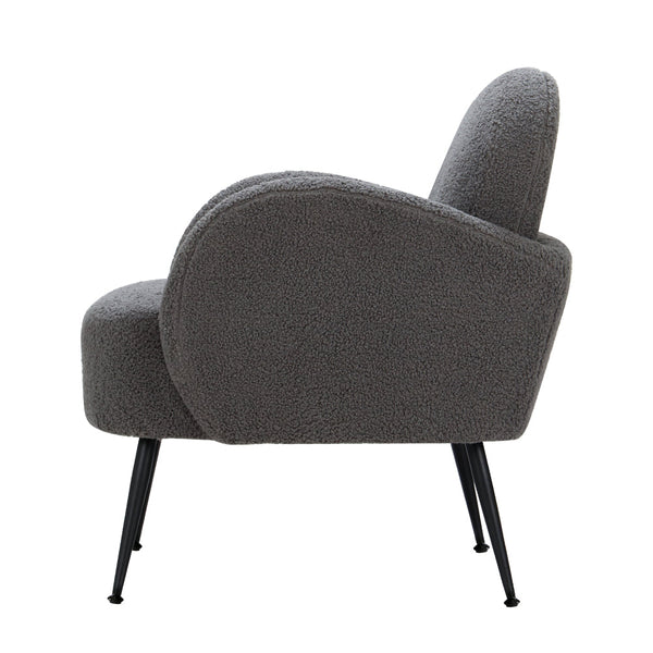 Sofas, Armchairs & Couches Artiss Armchair Lounge Chair Armchairs Accent Chairs Sherpa Boucle Charcoal