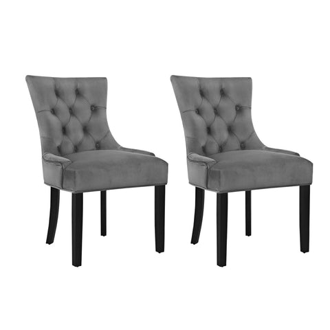 Ink Cartridges Artiss Set Of 2 Dining Chairs French Provincial Retro Wooden Velvet Fabric Grey