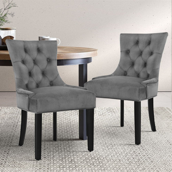 Ink Cartridges Artiss Set Of 2 Dining Chairs French Provincial Retro Wooden Velvet Fabric Grey