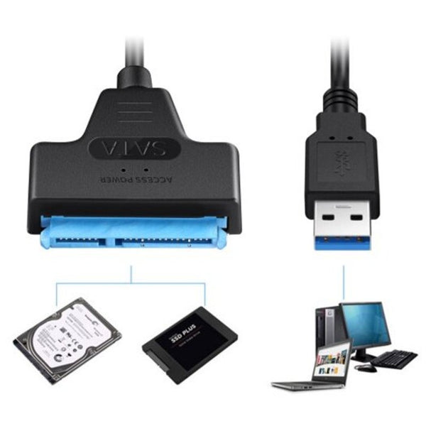 Drive Cables & Adapters Usb 3.0 To Sata Iii Adapter Converter Cable For 2.5 Inch Ssd Hdd Black