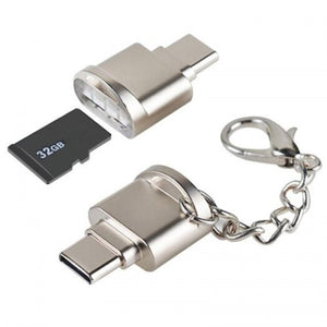 Usb 3.1 To Type C Adaptermicro Converter With Tf Sd Silver