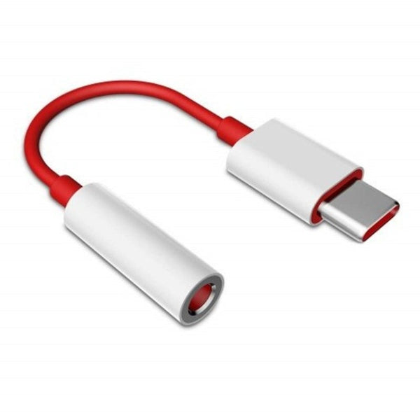 Usb 3.1 Type C To 3.5Mm Jack Adapter For Oneplus 7 Pro / P30 Red