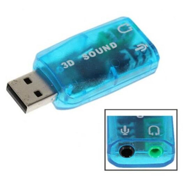 Sound Cards (External) Usb 3D Sound Card Blue