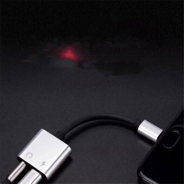 Usb C To 3.5Mm Earphone Type Female Power Charging Combo Adapter Converter Silver