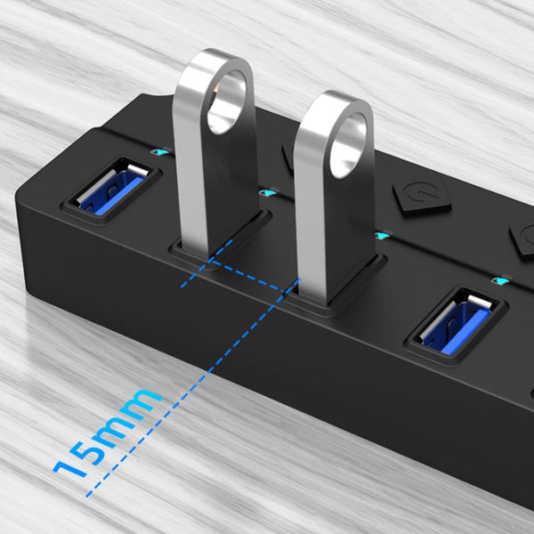 USB Cables, Hubs & Adapters Usb Hub 3.0 High Speed 4 Port Splitter Onoff Switch With Adapter For Macbook Laptop Pc