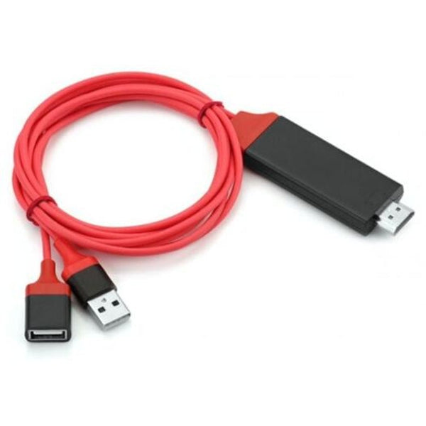 Usb Male Female To Hdmi Adapter Cable 1M Red