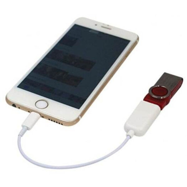 Usb Adapter Cable For Iphone / Ipad Tablet Mini White