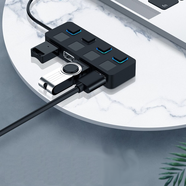 USB Cables, Hubs & Adapters Usb 4 Port Hub Multi Usb Splitter Extender