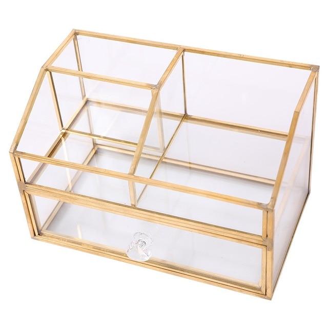 Storage Boxes Elegant Glass Storage Box Bathroom Accessories Bedroom Decor