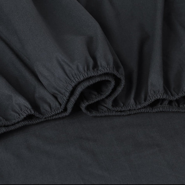 Elan Linen 100% Egyptian Cotton Vintage Washed 500Tc Charcoal Cm Deep Mega King Bed Sheets Set