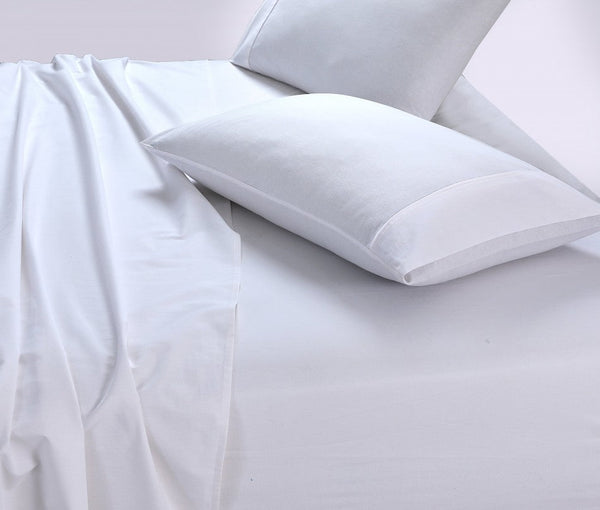 Elan Linen 100% Egyptian Cotton Vintage Washed 500Tc White Cm Deep Mega King Bed Sheets Set