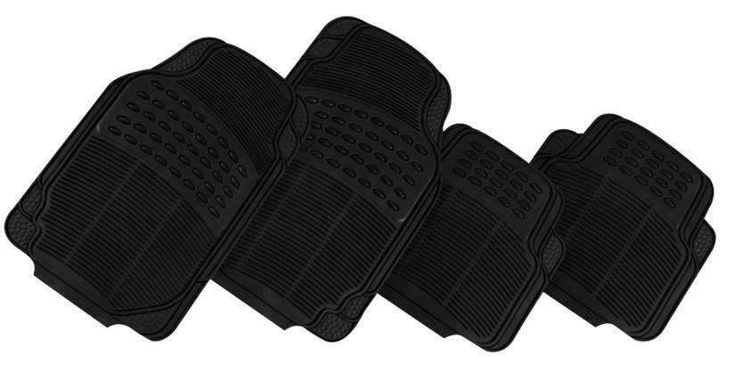 Floor Mats, Carpets Thunder 4 Piece Car Mat Black [Rubber]