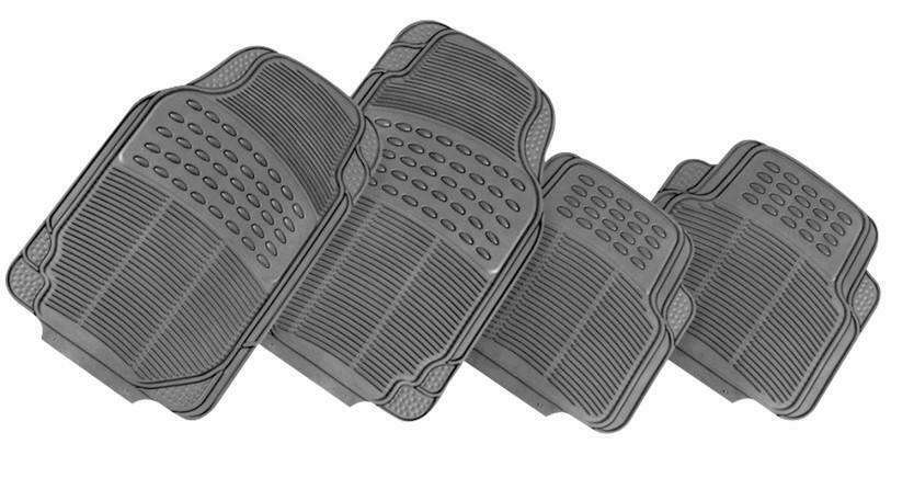 Floor Mats, Carpets Thunder 4 Piece Car Mat Grey [Rubber]