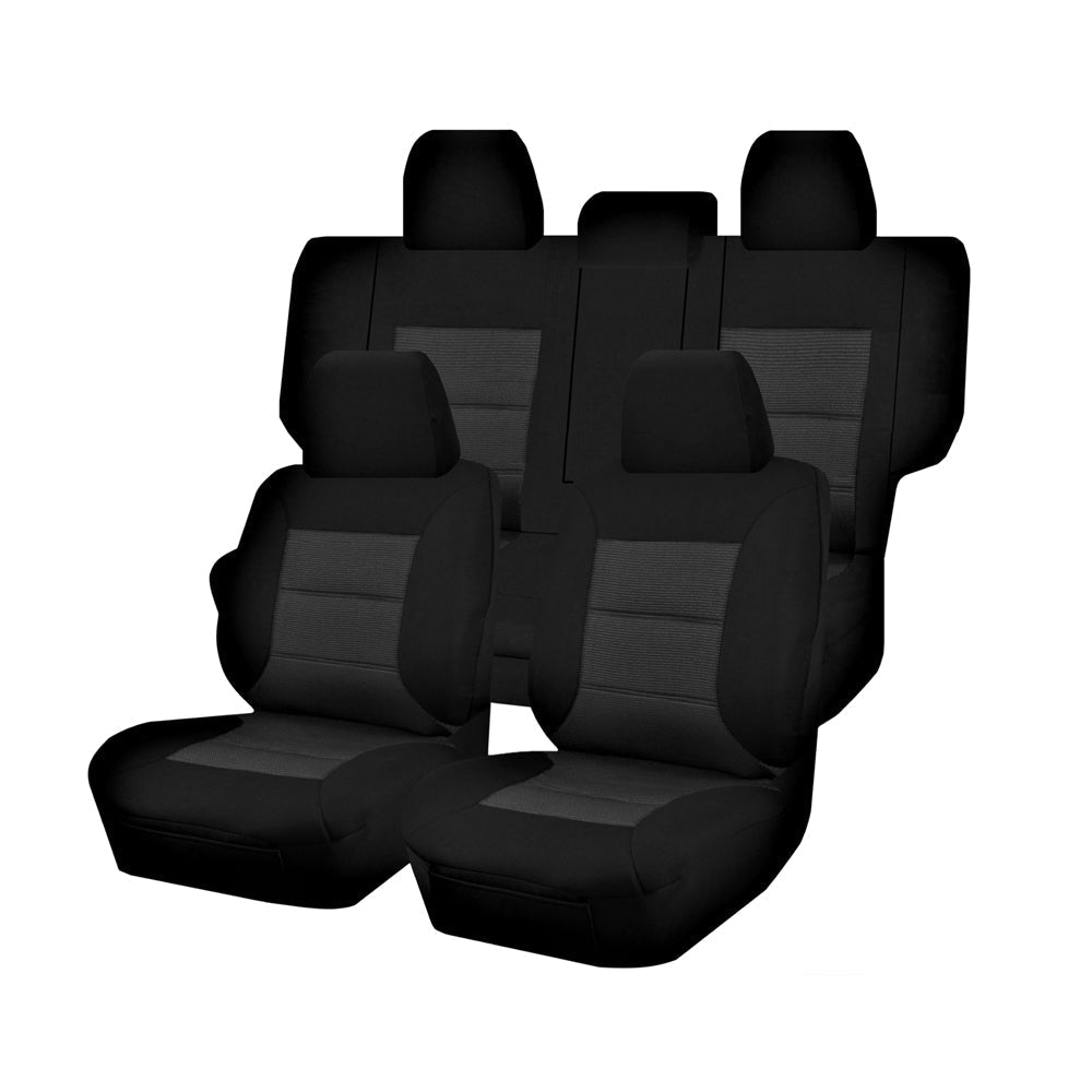 Seat Covers For Mitsubishi Pajero Ns.Nt.Nw.Nx Series 11/2006 On Lwb 4X4 Suv/Wagon 7 Seaters Fm Black Premium