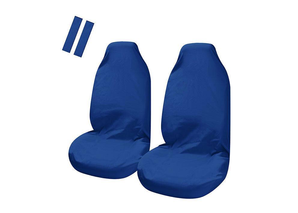 Seat Covers Universal Pulse Throwover Front Bonus Belt Buddies | Blue