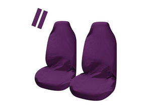 Seat Covers Universal Pulse Throwover Front Bonus Belt Buddies | Purple