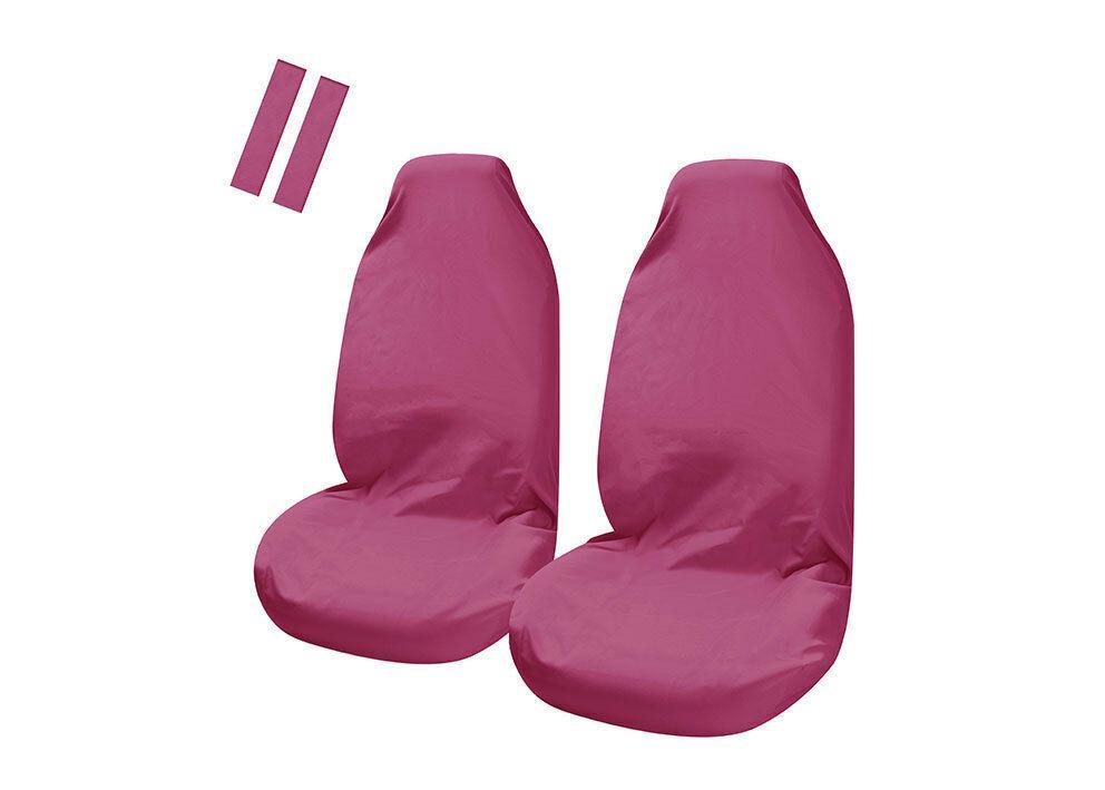 Seat Covers Universal Pulse Throwover Front Bonus Belt Buddies | Pink