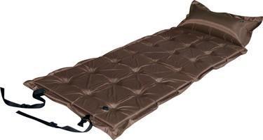 Inflatable Mattresses & Airbeds Trailblazer 21 Points Self Inflatable Satin Air Mattress With Pillow Brown