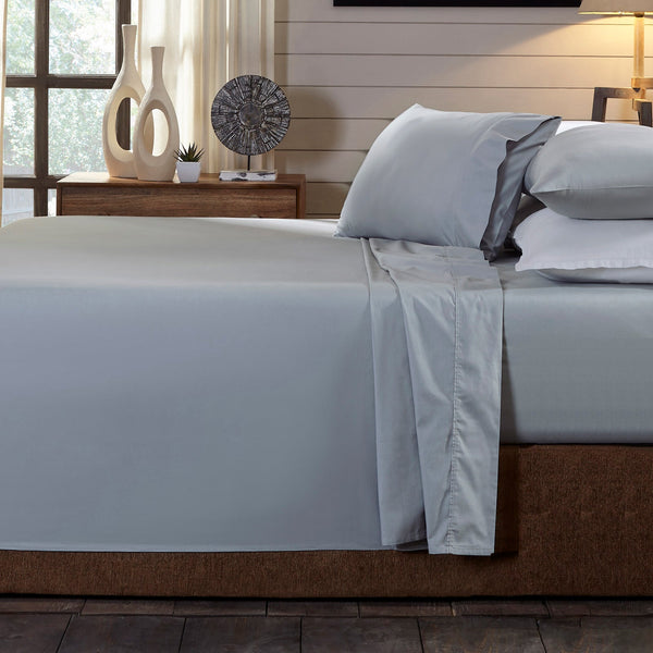Royal Comfort 250Tc Organic 100% Cotton Sheet Set 4 Piece Luxury Hotel Style - Double Graphite