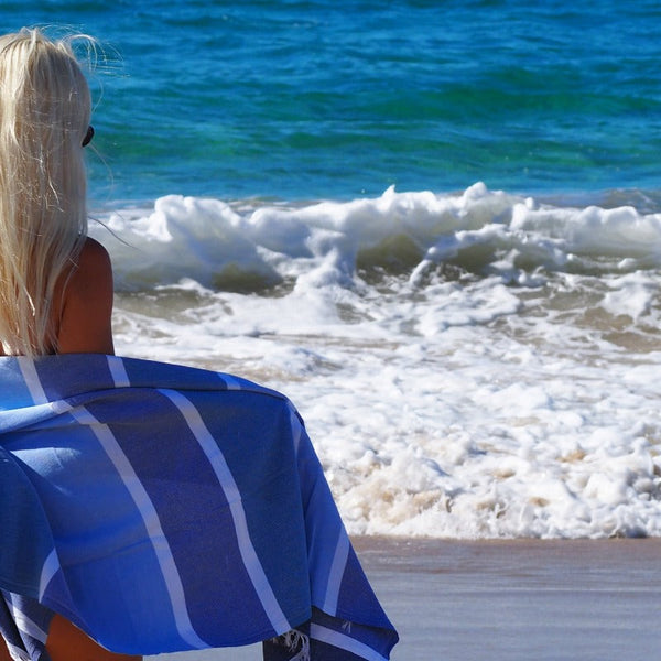 Towels & Washcloths Codu Sorrento Turkish Cotton Towel Sky