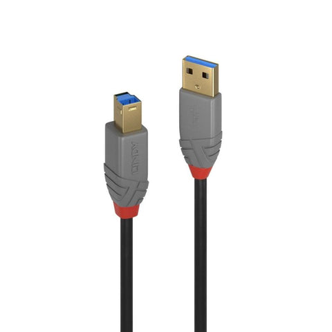 USB Cables, Hubs & Adapters Lindy .5M Usb3 A B Cable Anthra Line