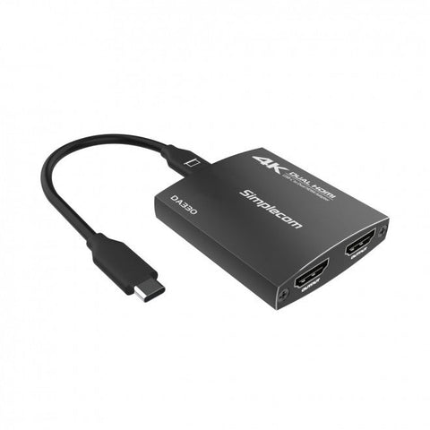 USB Cables, Hubs & Adapters Simplecom Da330 Usb C To Dual Hdmi Mst Adapter 4K@60Hz With Pd And Audio Out