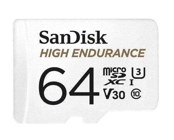 Sandisk 64Gb High Endurance Micro Sdxc V30 U3 C10 Uhs-1 100Mb/S R 40Mb/S W Adaptor Android Smartphone Action Camera Drones