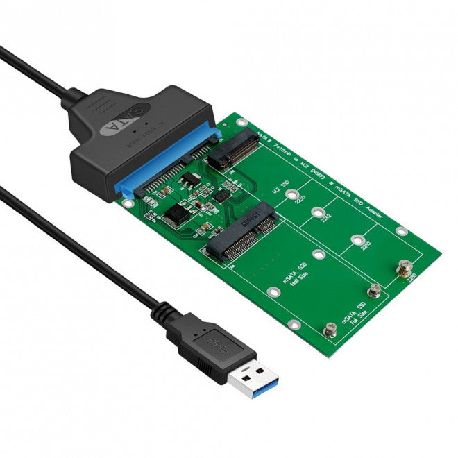 Other Computer Cables Simplecom Sa221 Usb 3.0 To Msata + Ngff M.2 (B Key) Ssd In Combo Adapter