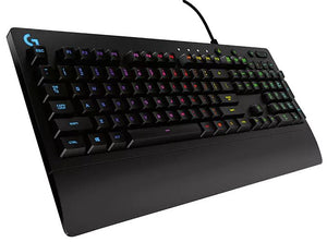 Keyboards & Keypads Logitech G213 Prodigy Rgb Gaming Keyboard, 16.8 Million Lighting Colors Mech Dome Backlit Keys Dedicated Media Controls Spill Resi