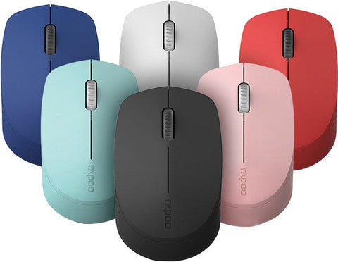 Mice, Trackballs & Touchpads Rapoo M100 2.4Ghz & Bluetooth 3 / Quiet Click Wireless Mouse Black 1300Dpi Connects Up To Devices, 9 Months Battery Lif