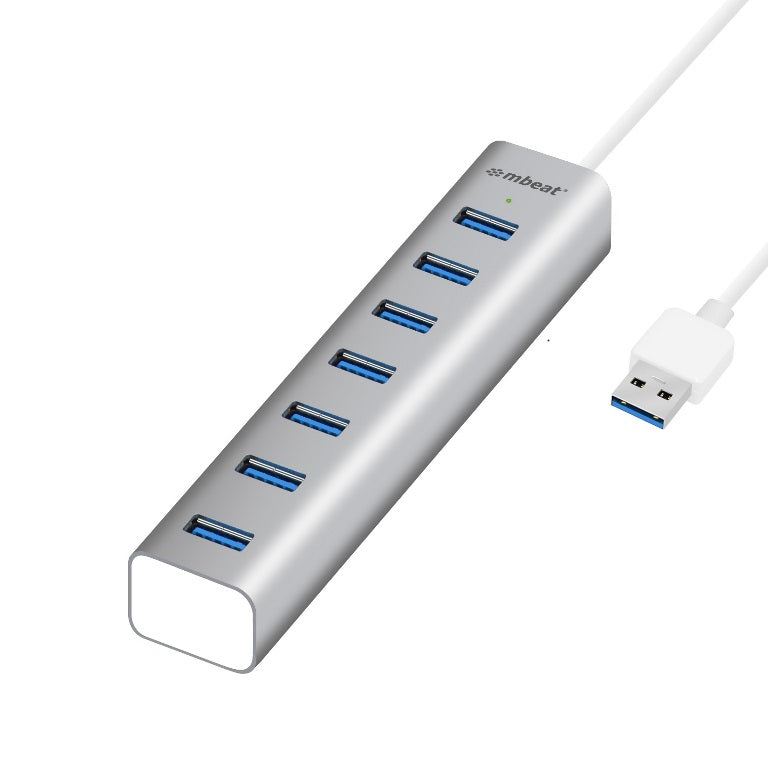 USB Cables, Hubs & Adapters Mbeat 7 Port Usb 3.0 Powered Hub 2.0/1.1/Aluminium Slim Design With Fast Data Speeds (5Gbps) Delivery For Pc And Mac Devic