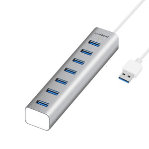 USB Cables, Hubs & Adapters Mbeat 7 Port Usb 3.0 Powered Hub 2.0/1.1/Aluminium Slim Design With Fast Data Speeds (5Gbps) Delivery For Pc And Mac Devic