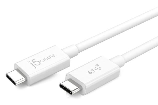 USB Cables, Hubs & Adapters J5create Jucx01 Usb C 3.1 To 70Cm Coaxial Cable Speeds Up 10 Gbps Superspeed+ &Amp 20V/5A 100W Power Delivery