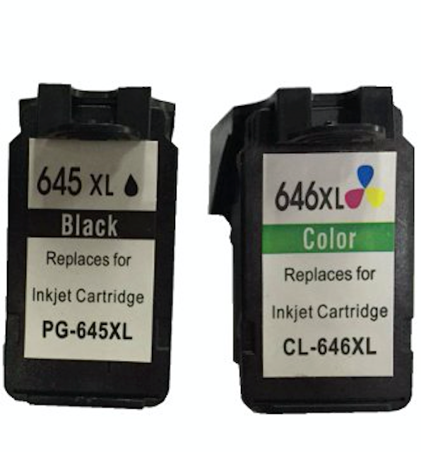 Ink Cartridges Remanufactured Value Pack 1 X Pg645xl Black & Cl646xl Colour *New Chip