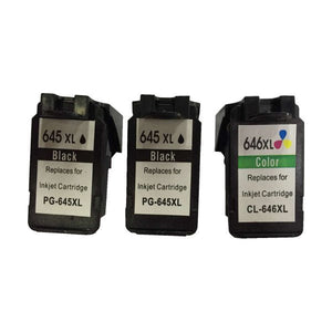 Toner Cartridges Remanufactured Value Pack 2 X Pg645xl Black & 1 Cl646xl Colour *New Chip