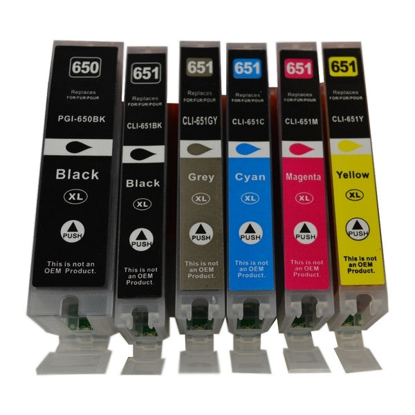 Ink Cartridges Compatible Pgi 650Xl Cli 651Xl Inkjet Set Cartridges [Boxed Set]