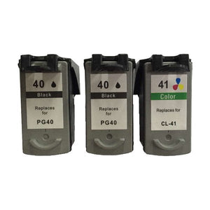 Ink Cartridges Remanufactured Value Pack 2 X Pg40 Black & 1 Cl41 Colour