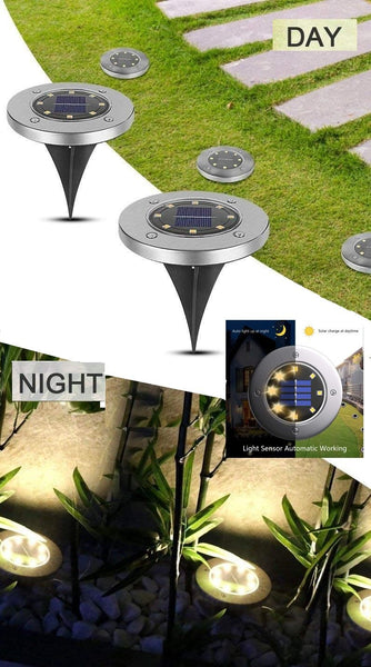 Landscape & Walkway Lights 8 Pack Led Solar Pathway Lights Outdoor Ground (Warm White)