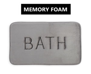 Bath Mats, Rugs & Toilet Covers Extra Thick Memory Foam & Super Comfort Bath Rug Mat For Bathroom (60 X 40 Cm, Grey)