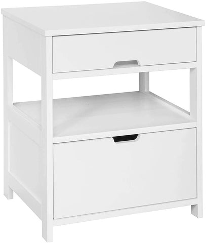 Bedside Tables White Bedside Table With 2 Drawers