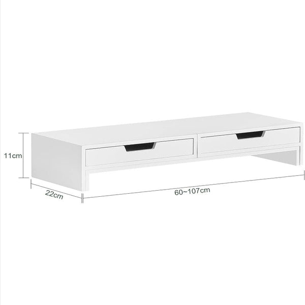 Monitor Mounts & Stands White Monitor Stand With Drawers