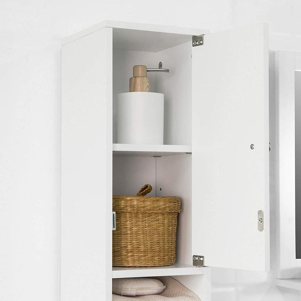 Cabinets & Cupboards White Tall Bathroom Cabinet High Storage