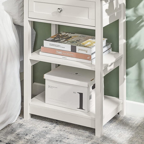 Bedside Tables Bedside Table With Drawer Shelves