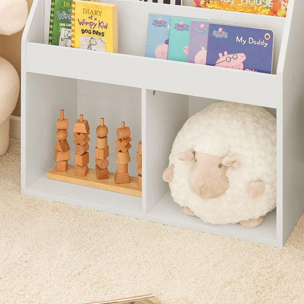 Bookshelves Kids Shelving Unit 3 Shelves 2 Compartments