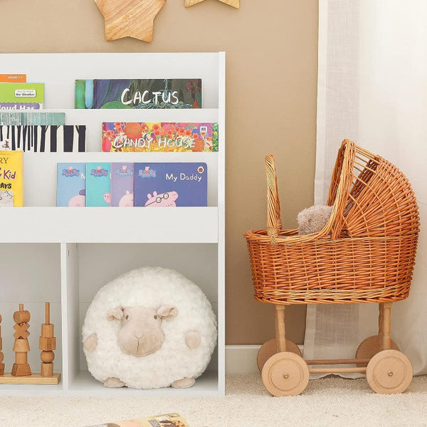 Bookshelves Kids Shelving Unit 3 Shelves 2 Compartments