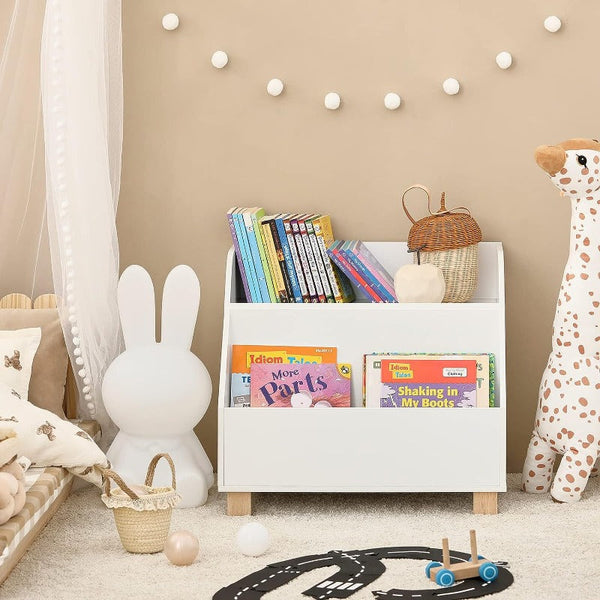 Bookshelves Kids Storage Bookcase 3 Compartments, White